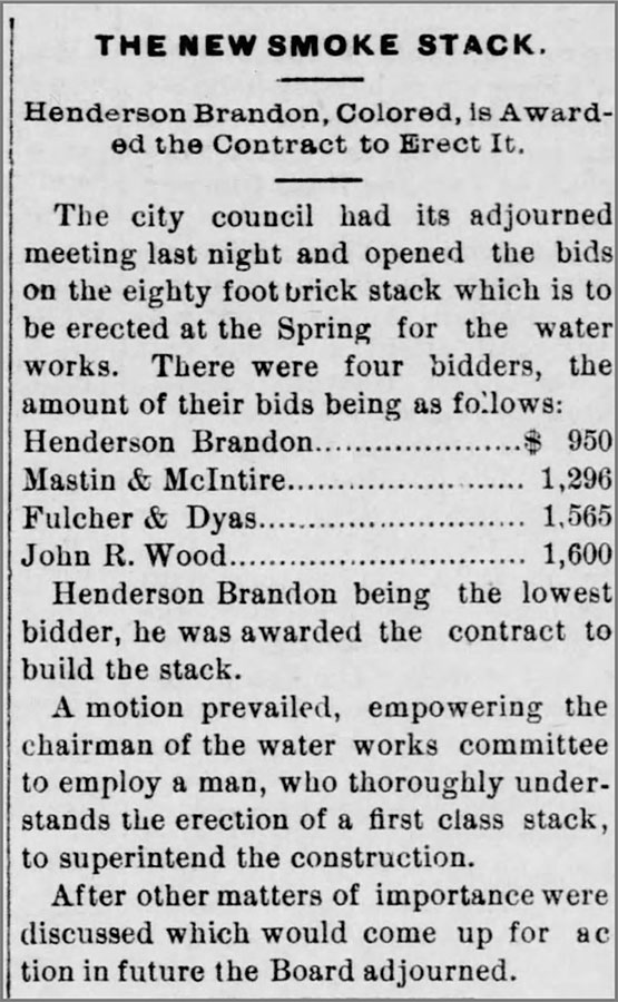 henderson-brandon-smokestack Huntsville Gazette, December 5 ,1891.